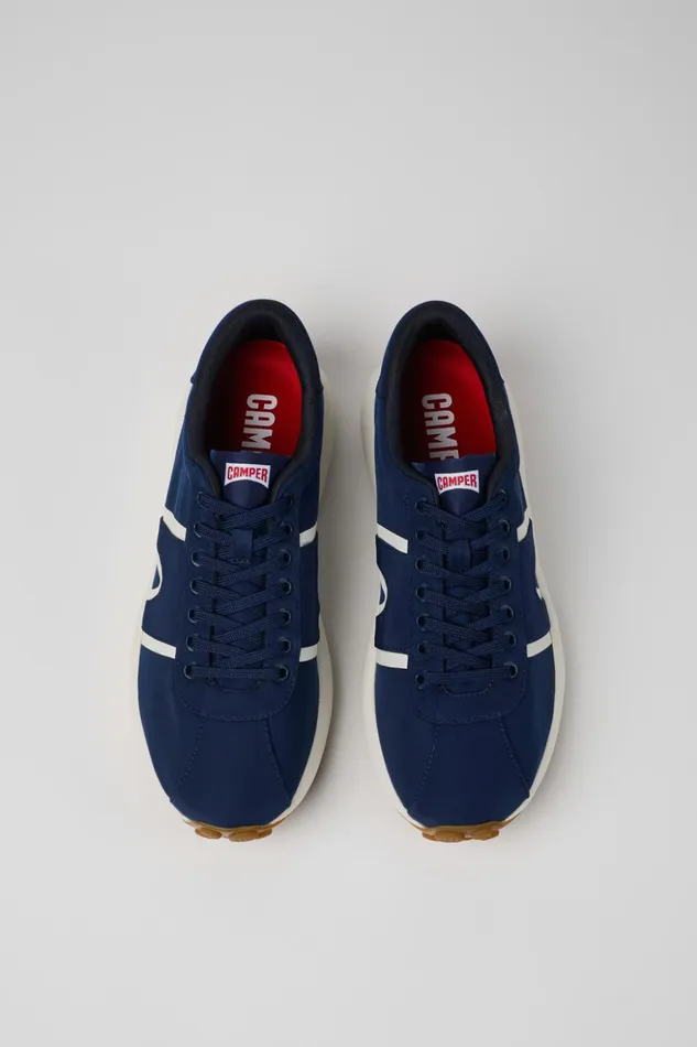 Men Pelotas Athens Blue Textile Sneaker Camper Non Leather Shoes Men Pelotas Athens Blue Textile Sneaker Camper Non Leather Shoes