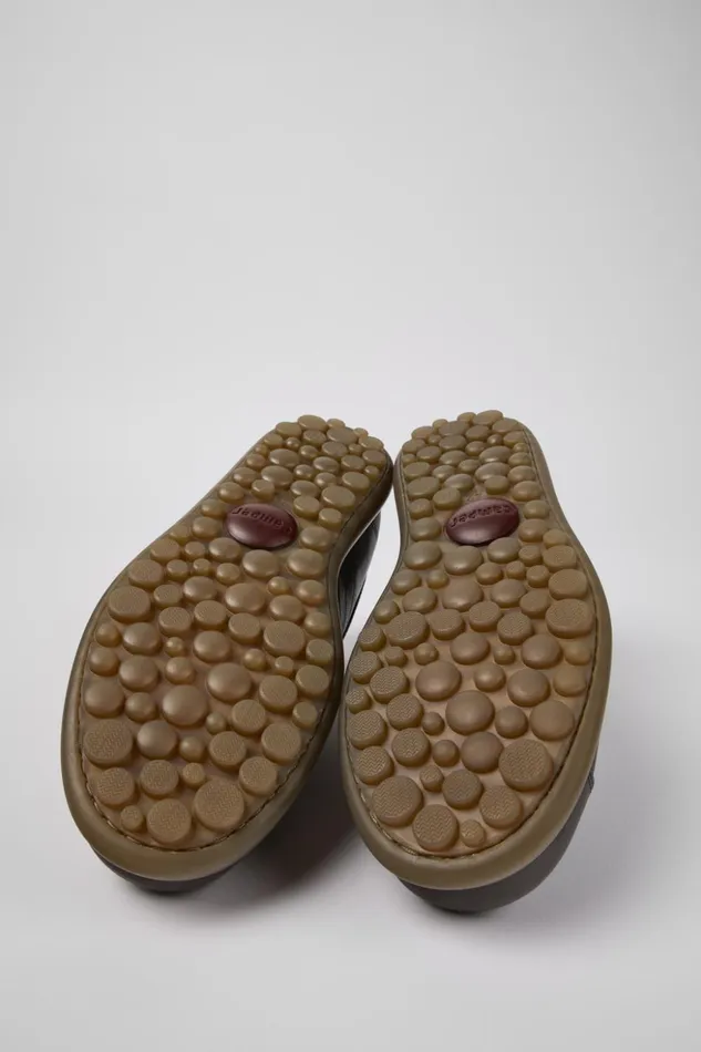 Men Pelotas Brown Leather Shoes Camper Casual Shoes Men Pelotas Brown Leather Shoes Camper Casual Shoes