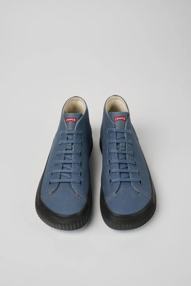 Men Peu Roda Gray Recycled Cotton Sneakers Camper Ankle Boots Men Peu Roda Gray Recycled Cotton Sneakers Camper Ankle Boots
