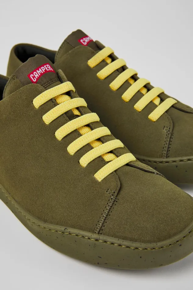 Men Peu Touring Green Nubuck Sneakers Camper Sneakers
