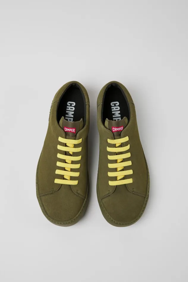 Men Peu Touring Green Nubuck Sneakers Camper Sneakers