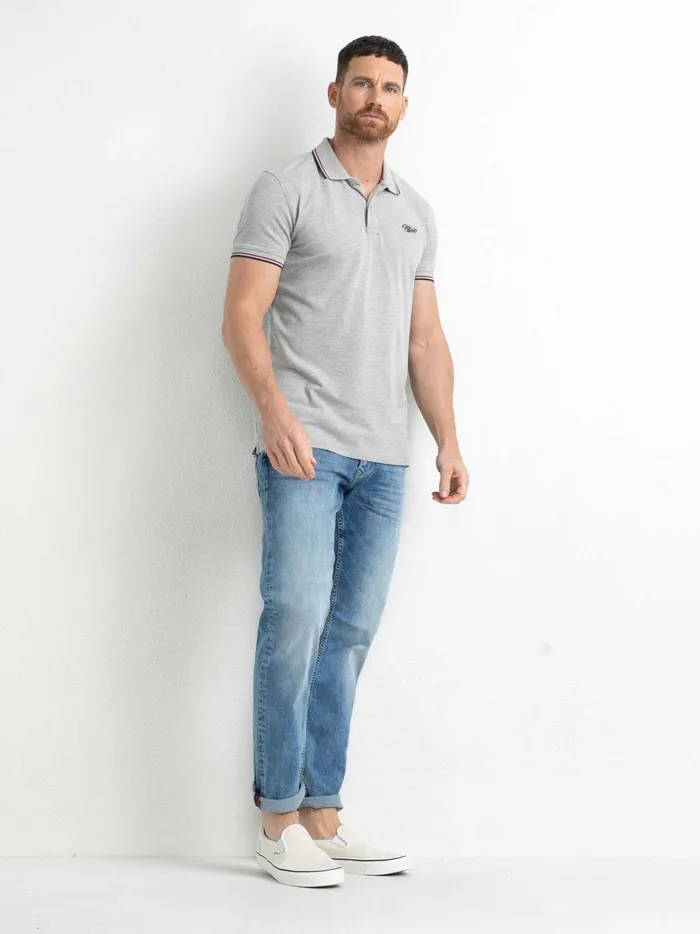 Men Polo Shirts Petrol Industries Classic Polo Shirt Light Grey Melee