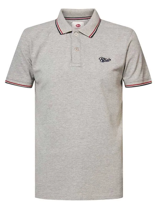 Men Polo Shirts Petrol Industries Classic Polo Shirt Light Grey Melee