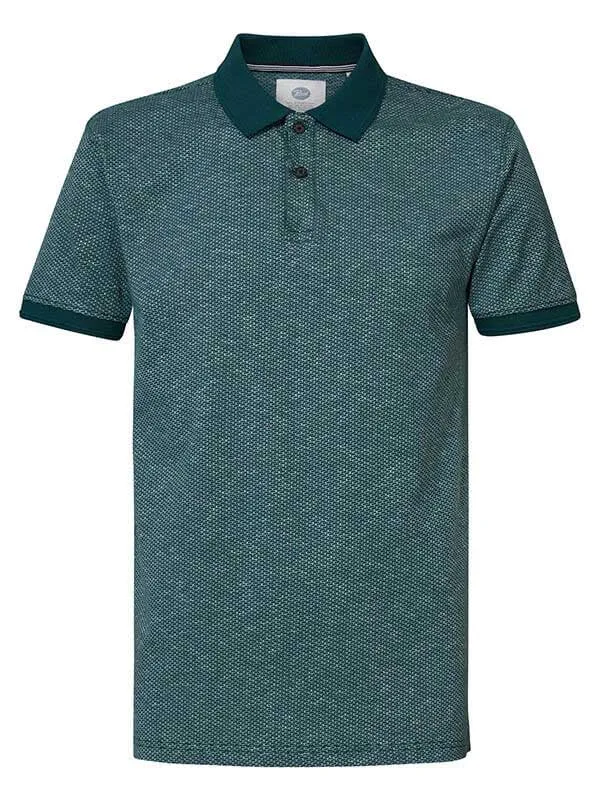 Men Polo Shirts Petrol Industries Polo Shirt With An AllOver Print Emerald Green