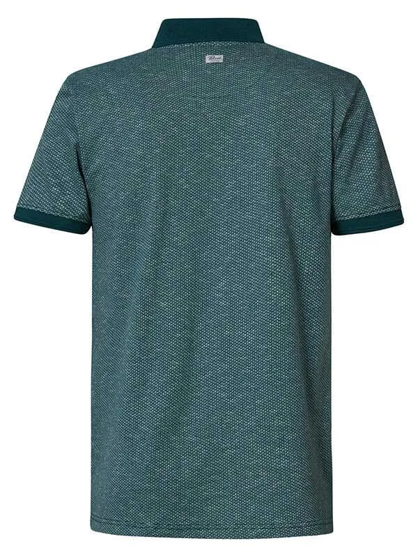 Men Polo Shirts Petrol Industries Polo Shirt With An AllOver Print Emerald Green
