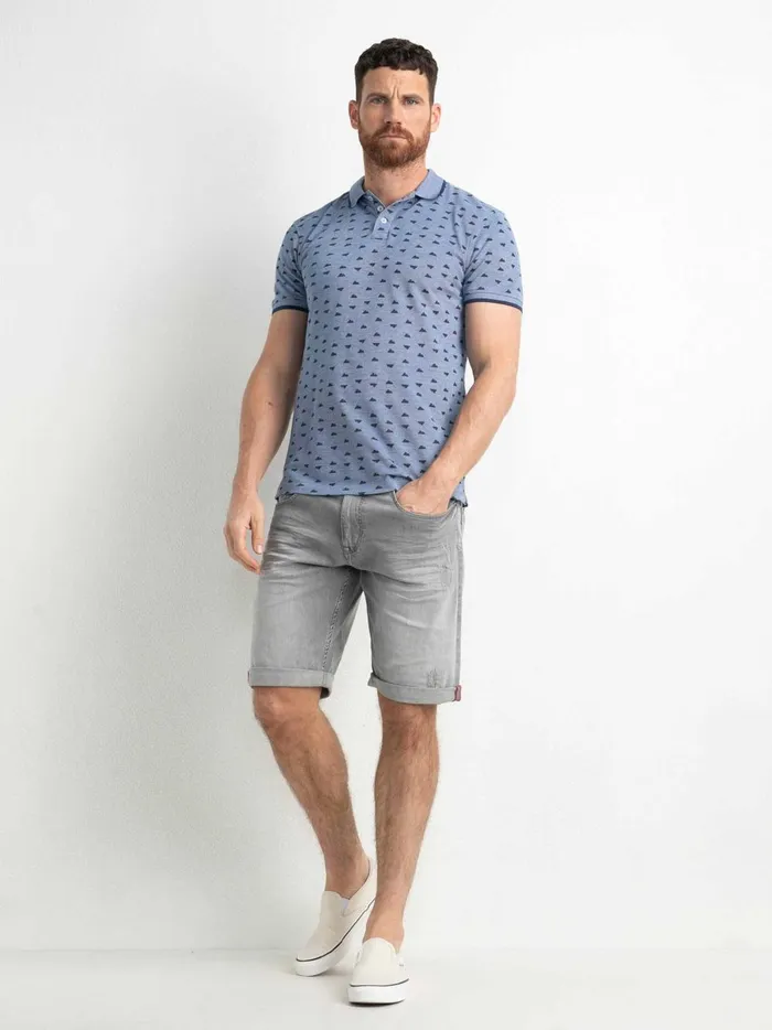 Men Polo Shirts Petrol Industries Polo Shirt With Print Imperial Blue