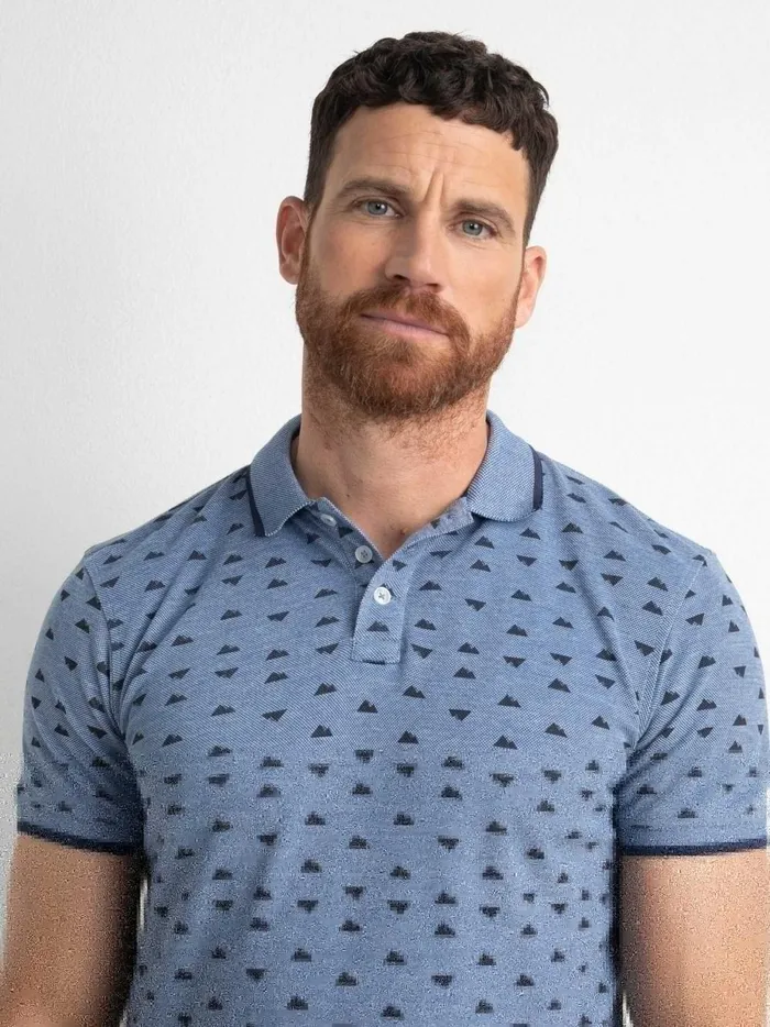 Men Polo Shirts Petrol Industries Polo Shirt With Print Imperial Blue