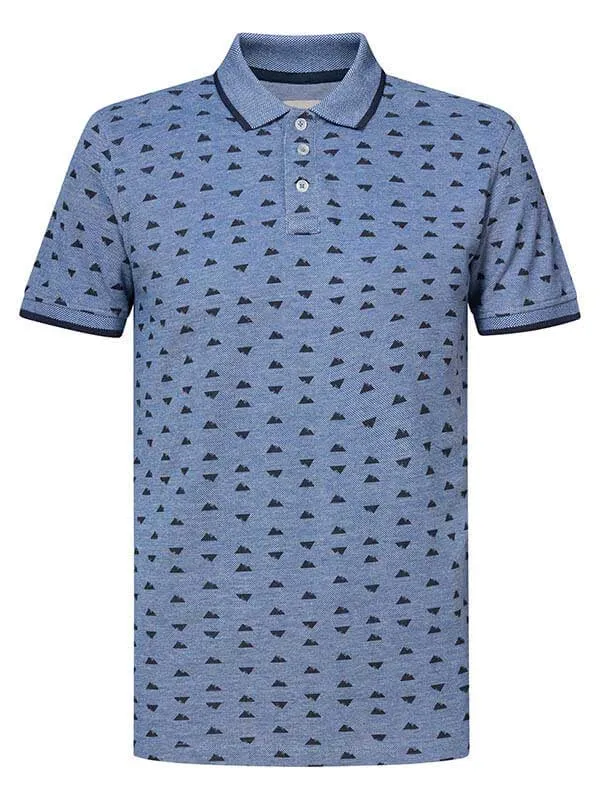 Men Polo Shirts Petrol Industries Polo Shirt With Print Imperial Blue