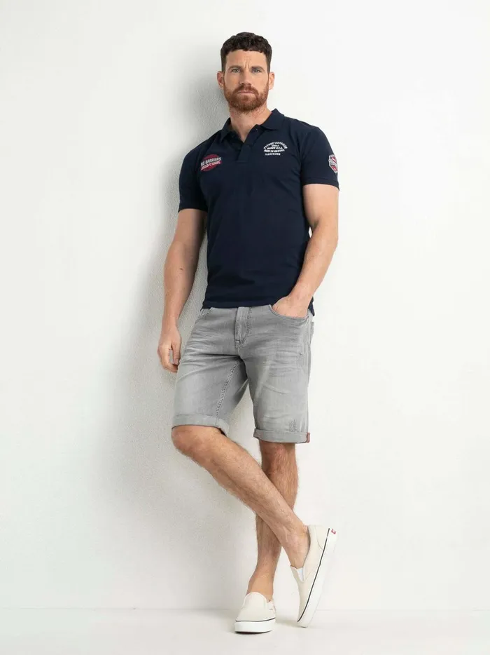 Men Polo Shirts Petrol Industries Sporty Polo Shirt Midnight Navy
