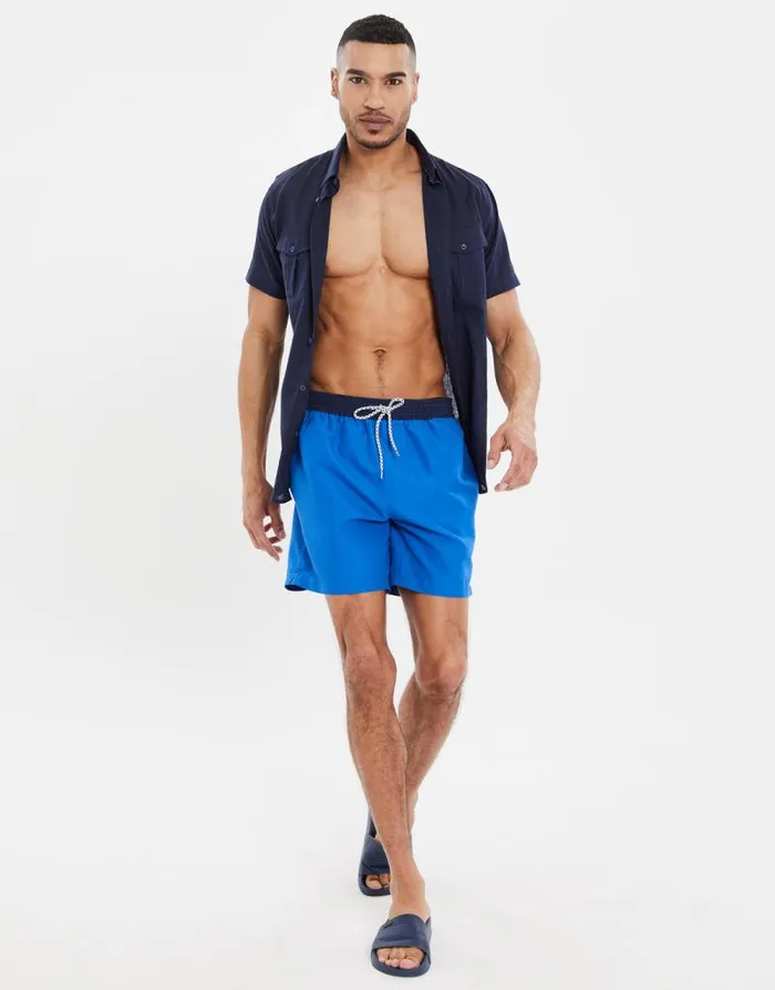 Men Royal Blue Contrast Swim Shorts Threadbare Swim Shorts Men Royal Blue Contrast Swim Shorts Threadbare Swim Shorts