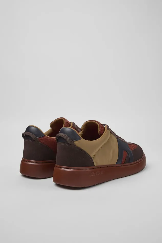 Men Runner K21 Brown Textile And Nubuck Sneakers Camper Sneakers Men Runner K21 Brown Textile And Nubuck Sneakers Camper Sneakers