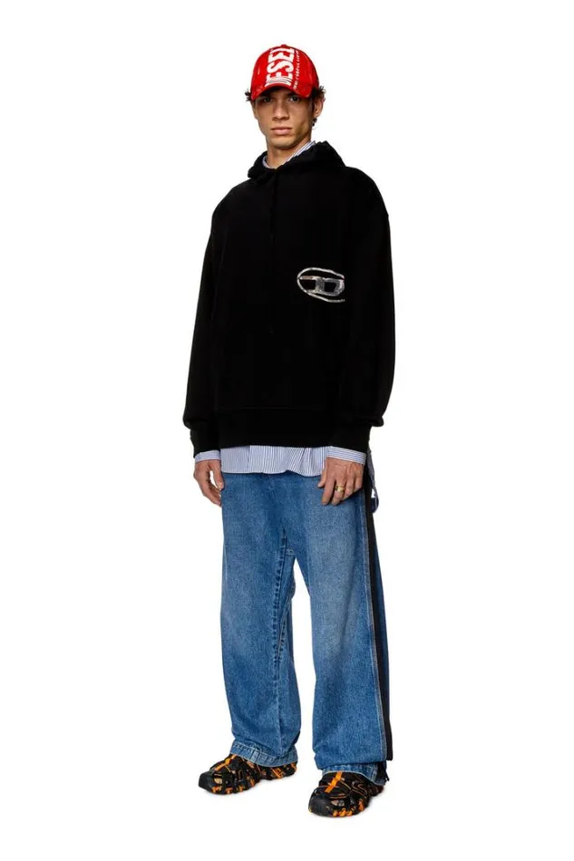 Men SMacsHoodL4 Black Diesel Sweaters