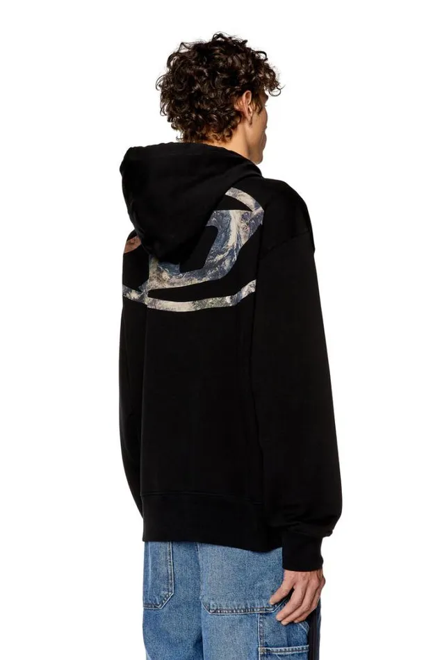Men SMacsHoodL4 Black Diesel Sweaters Men SMacsHoodL4 Black Diesel Sweaters