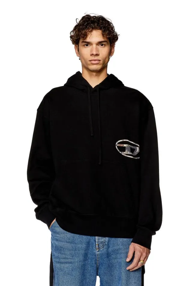 Men SMacsHoodL4 Black Diesel Sweaters Men SMacsHoodL4 Black Diesel Sweaters