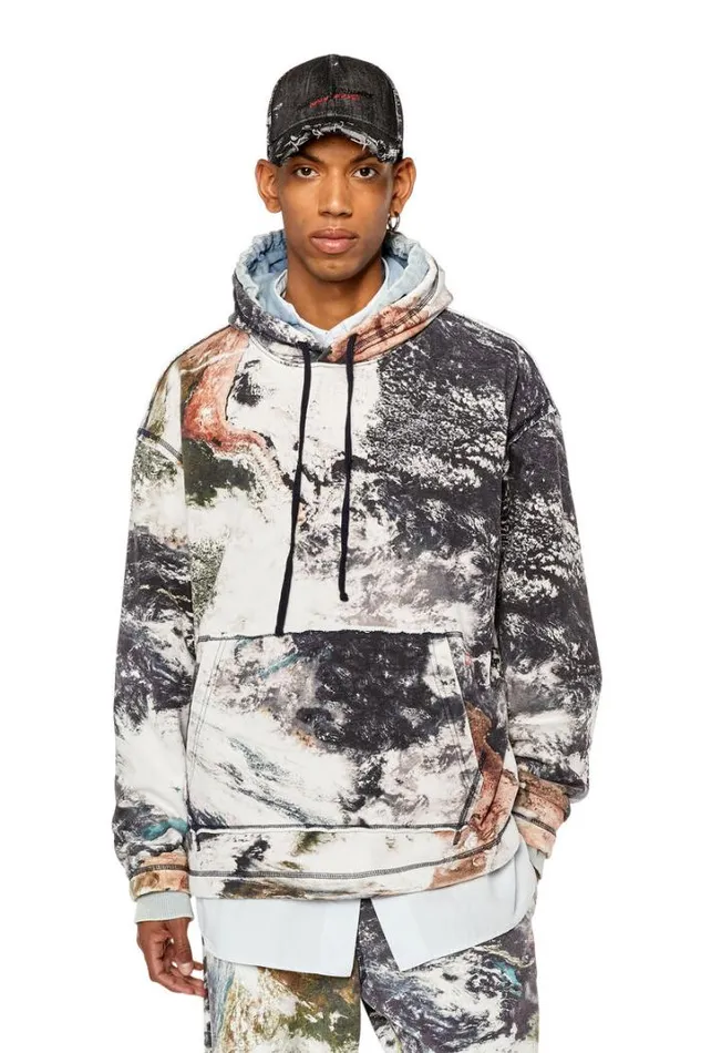 Men SPayHoodL1 Whiteblack Diesel Sweaters