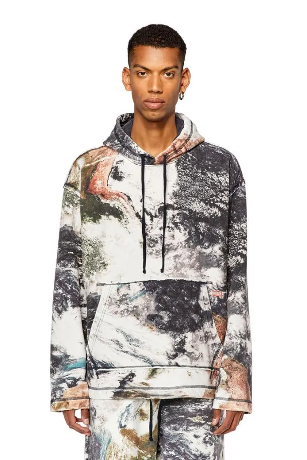 Men SPayHoodL1 Whiteblack Diesel Sweaters