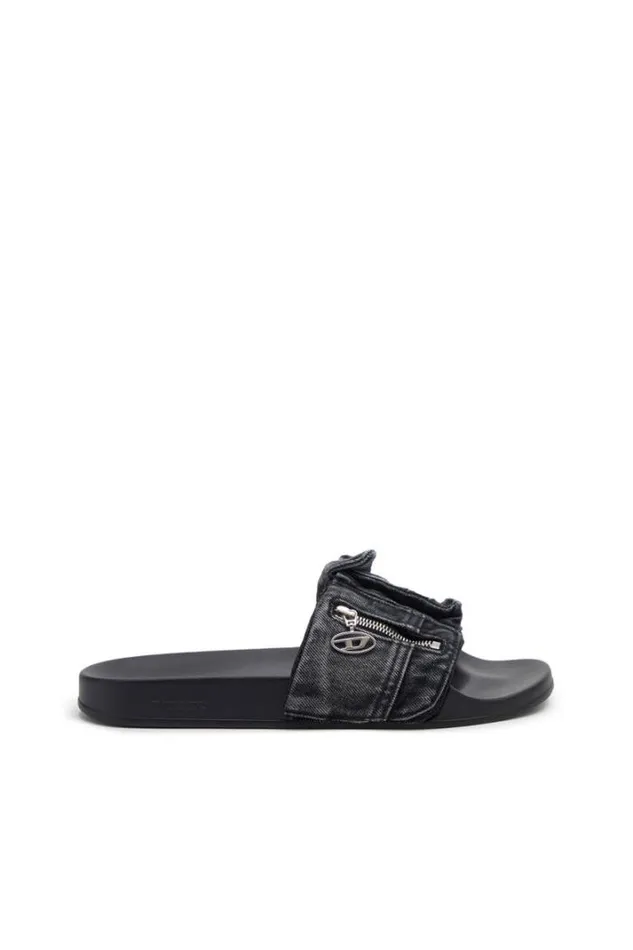 Men SaMayemi Pk Black Diesel Rubber Slides