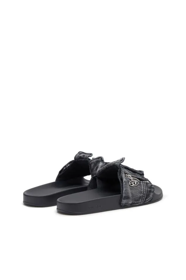 Men SaMayemi Pk Black Diesel Rubber Slides