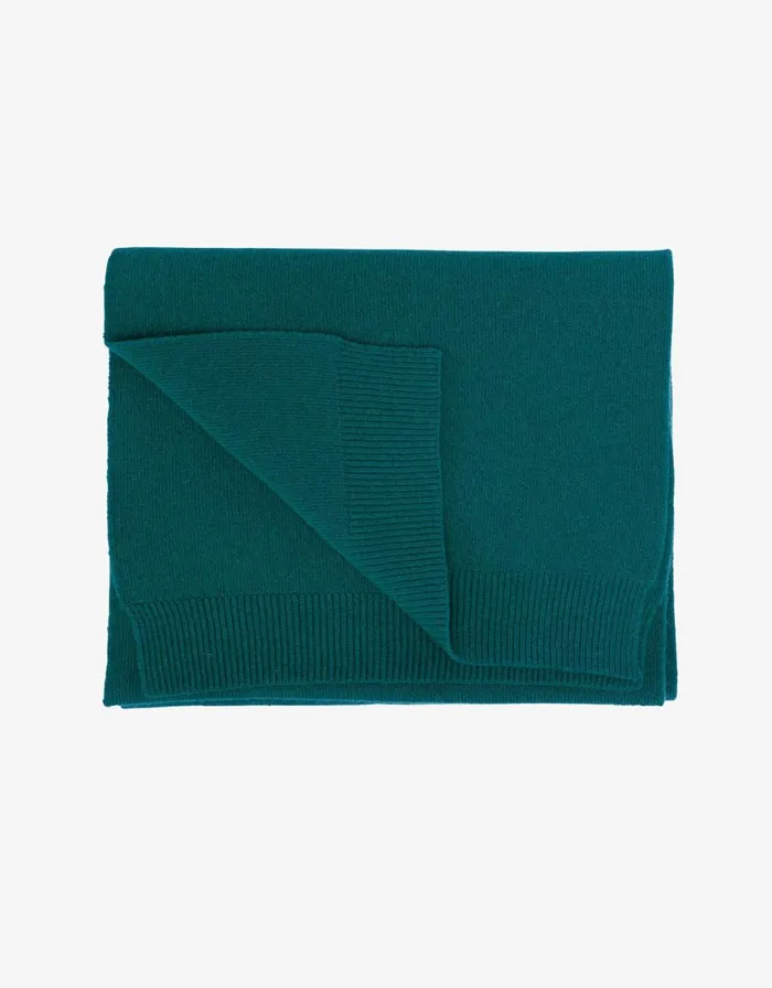 Men Scarves Colorful Standard Merino Wool Scarf Ocean Green