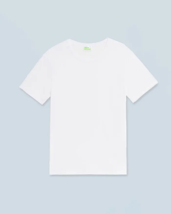 Men Shirts and TShirts From Future Crewneck Short Sleeve TShirt White
