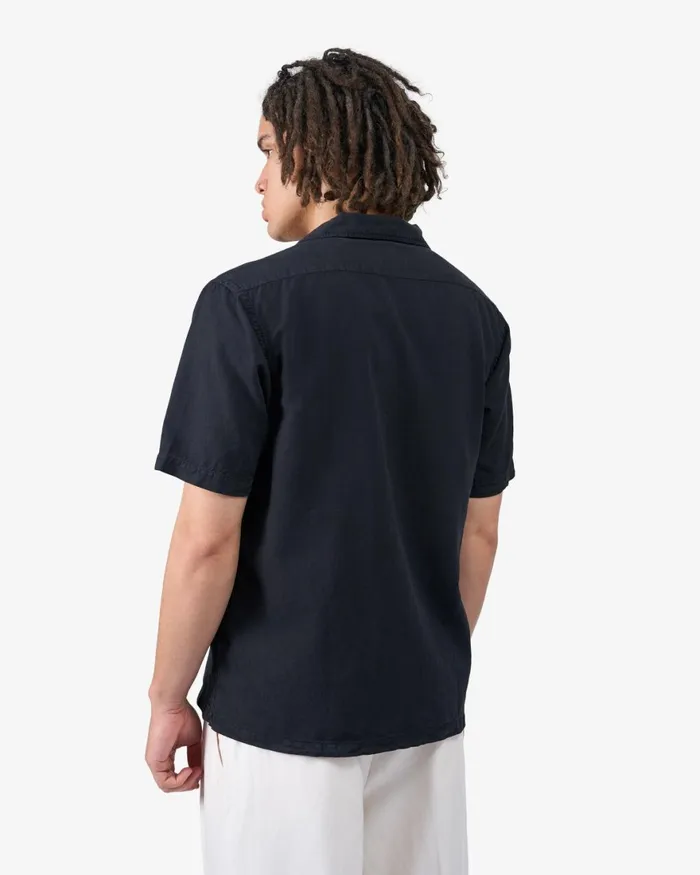 Men Shirts Colorful Standard Linen Short Sleeved Shirt Cedar Brown