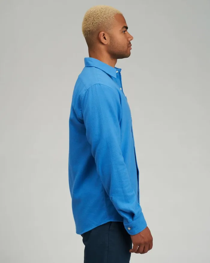 Men Shirts Colorful Standard Organic Flannel Shirt Limestone Grey