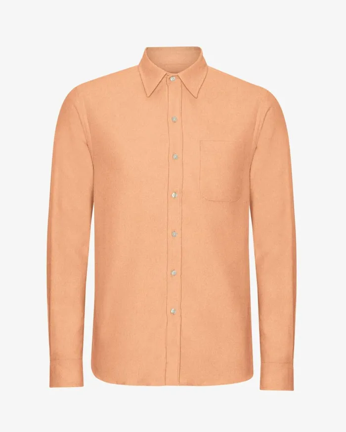 Men Shirts Colorful Standard Organic Flannel Shirt Sandstone Orange