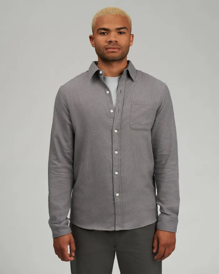 Men Shirts Colorful Standard Organic Flannel Shirt Sandstone Orange