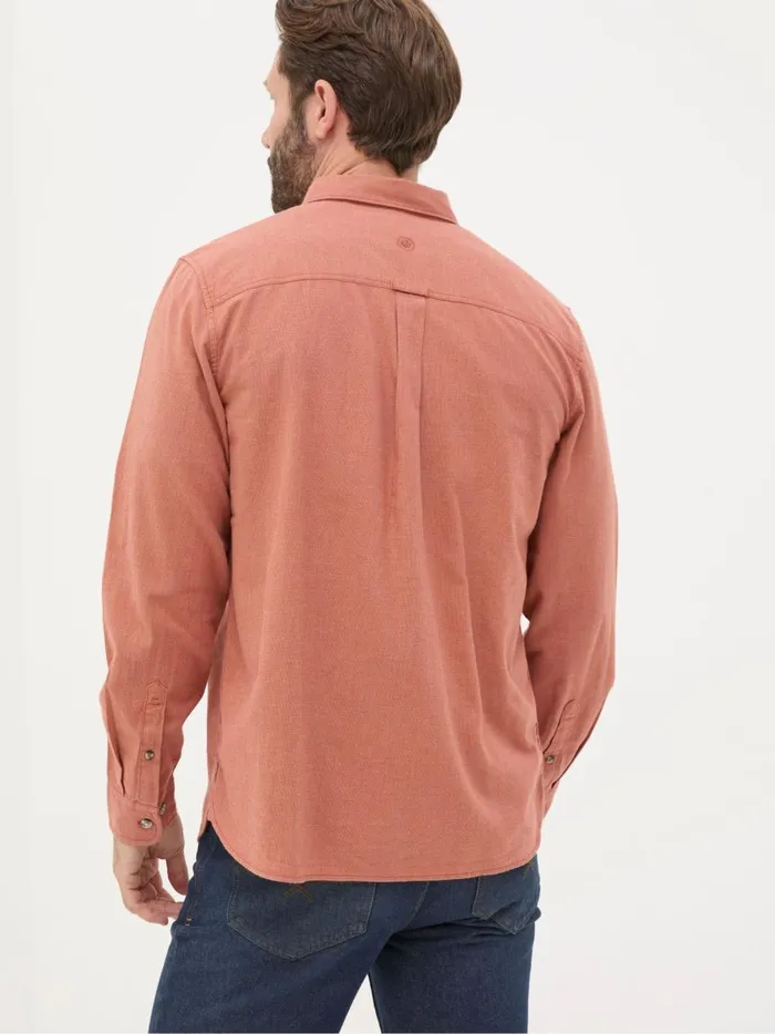 Men Shirts Fat Face Orange Long Sleeve Tadlow Shirt
