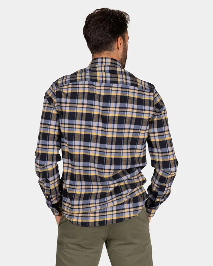 Men Shirts NZA New Zealand Auckland Blue Gray And Yellow Checkered Flannel Shirt 8211 Winter Navy Men Shirts NZA New Zealand Auckland Blue Gray And Yellow Checkered Flannel Shirt 8211 Winter Navy