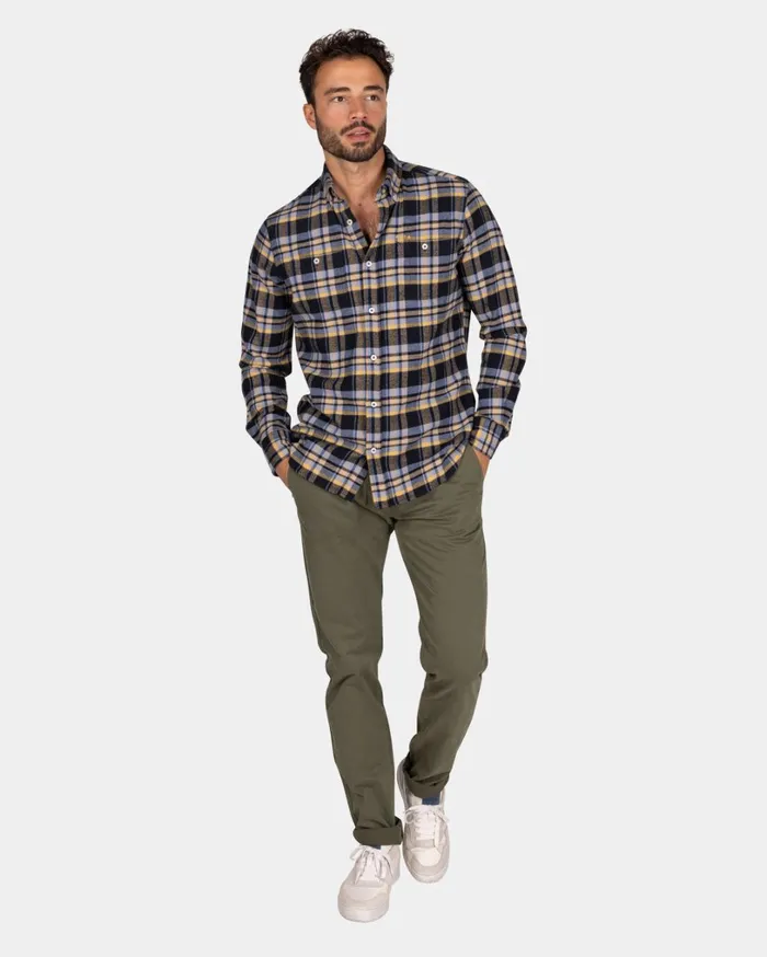 Men Shirts NZA New Zealand Auckland Blue Gray And Yellow Checkered Flannel Shirt 8211 Winter Navy Men Shirts NZA New Zealand Auckland Blue Gray And Yellow Checkered Flannel Shirt 8211 Winter Navy