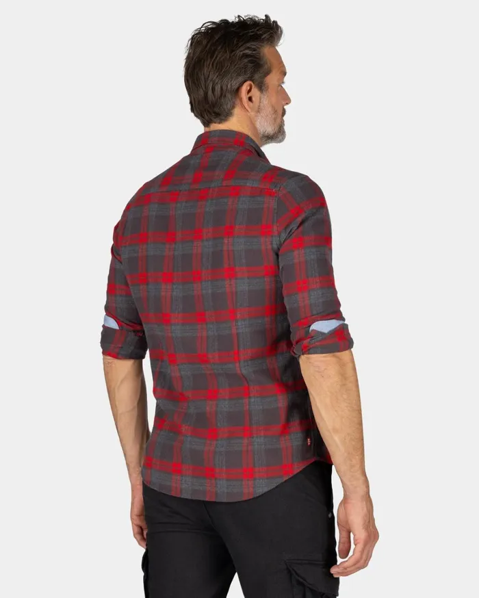 Men Shirts NZA New Zealand Auckland Brown And Red Checkered Shirt 8211 Mud Men Shirts NZA New Zealand Auckland Brown And Red Checkered Shirt 8211 Mud