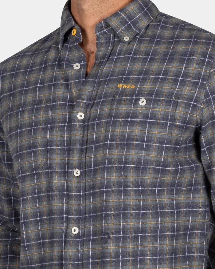 Men Shirts NZA New Zealand Auckland Gray Plaid Flannel Shirt 8211 Blue Multi Colour Men Shirts NZA New Zealand Auckland Gray Plaid Flannel Shirt 8211 Blue Multi Colour