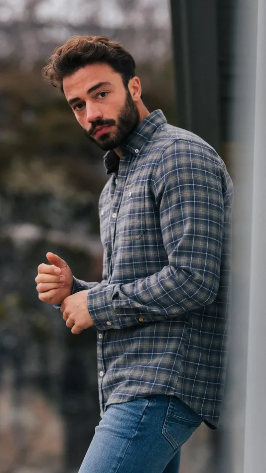 Men Shirts NZA New Zealand Auckland Gray Plaid Flannel Shirt 8211 Blue Multi Colour Men Shirts NZA New Zealand Auckland Gray Plaid Flannel Shirt 8211 Blue Multi Colour