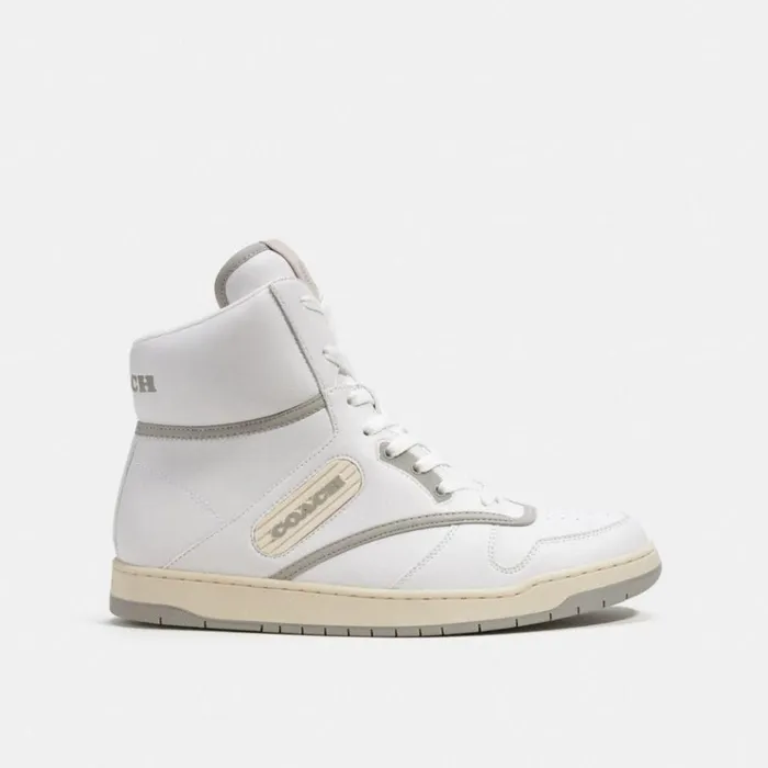 Men Sneakers Coach C202 High Top Sneaker Optic White