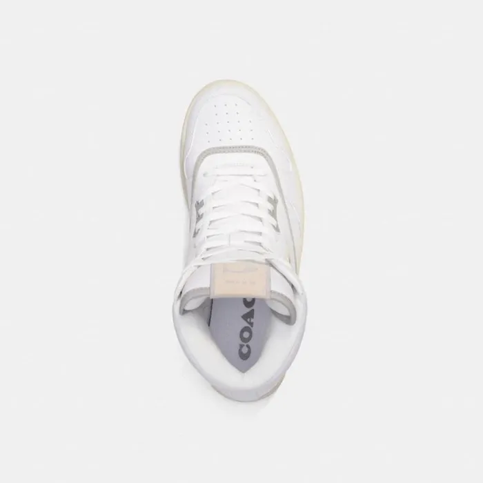 Men Sneakers Coach C202 High Top Sneaker Optic White