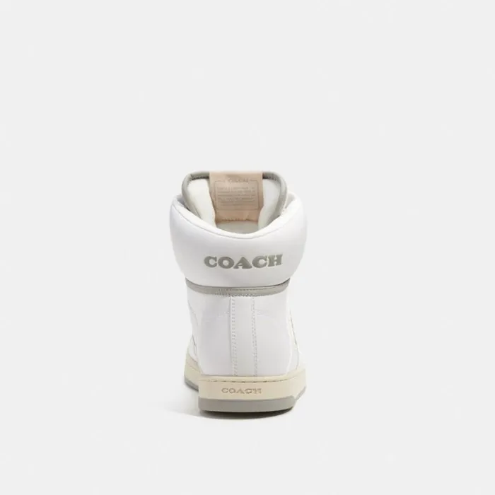 Men Sneakers Coach C202 High Top Sneaker Optic White