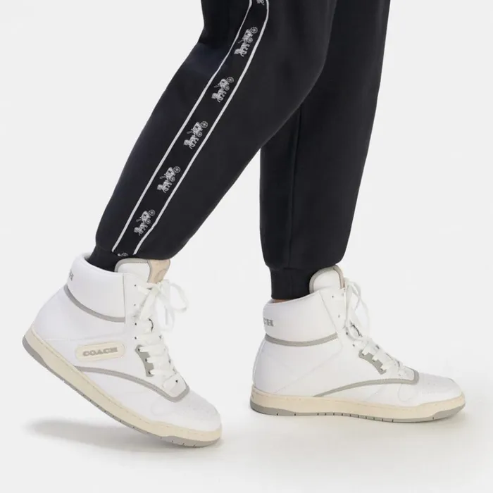Men Sneakers Coach C202 High Top Sneaker Optic White