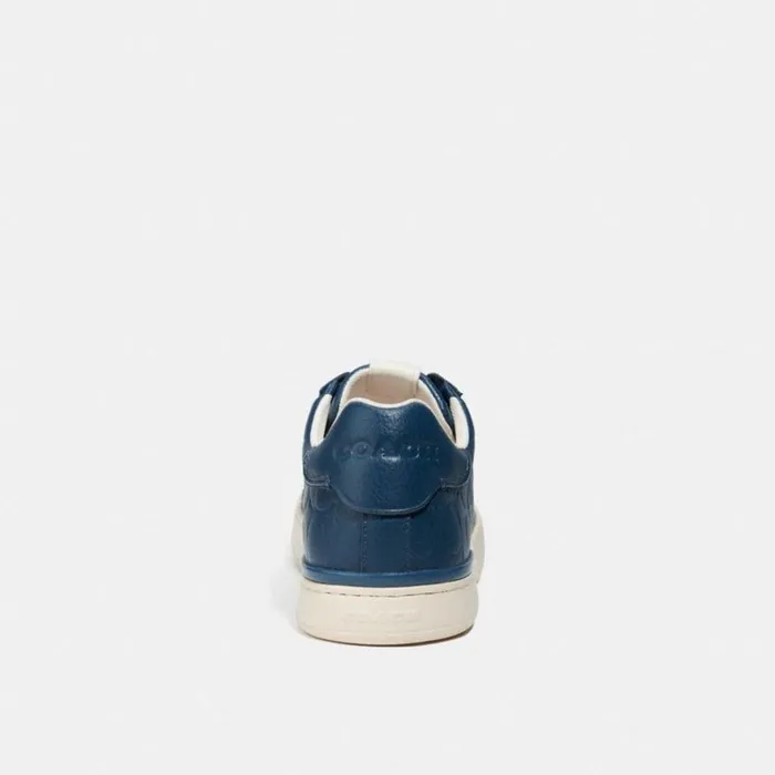Men Sneakers Coach Lowline Low Top Sneaker In Signature Leather Dark Denim