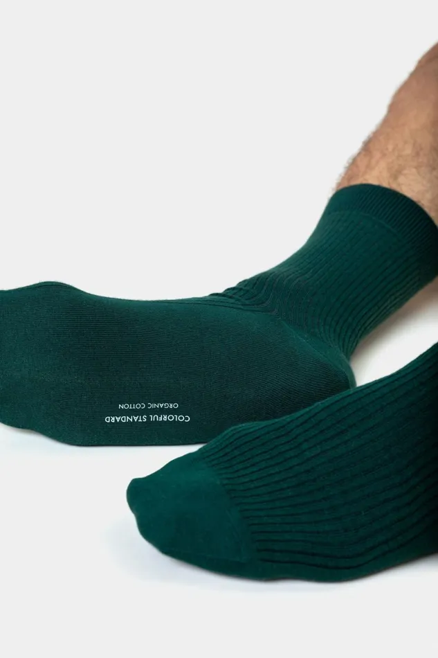 Men Socks and Colorful Standard Merino Wool Blend Sock Scarlet Red