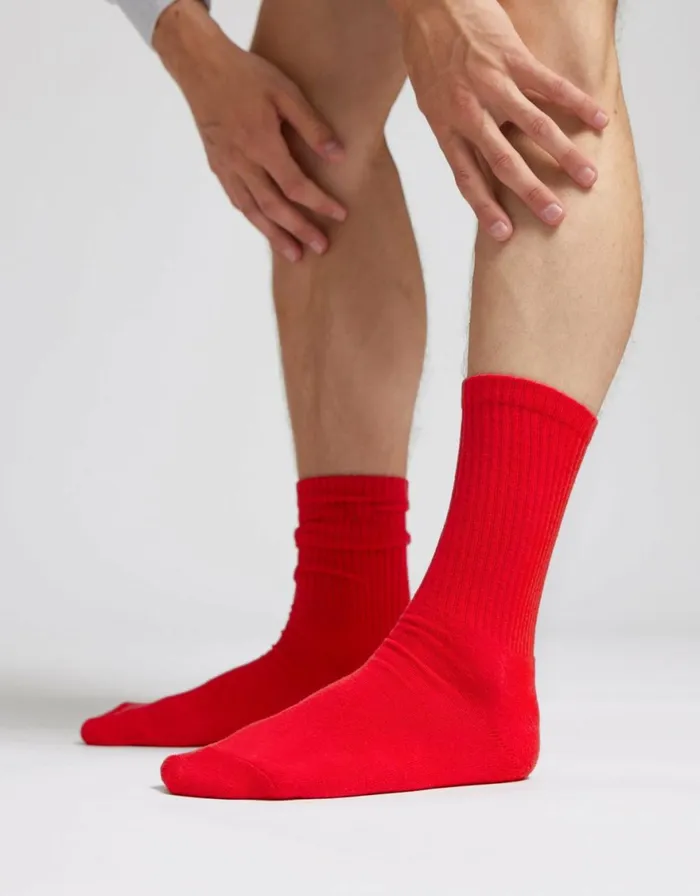 Men Socks and Colorful Standard Organic Active Sock Spring Green