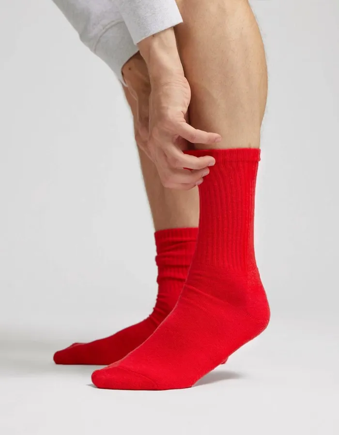 Men Socks and Colorful Standard Organic Active Sock Spring Green