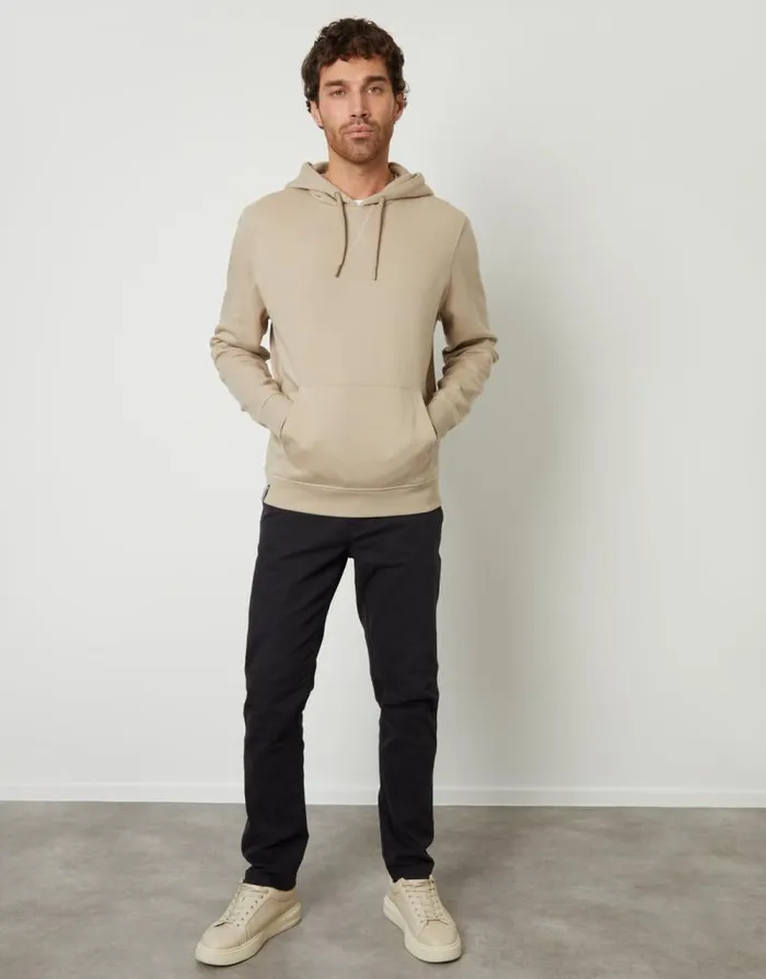 Men Stone Mock TShirt Pullover Hoodie Threadbare Hoodies