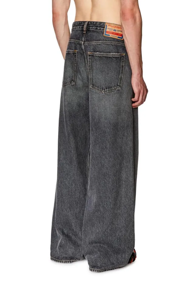 Men Straight Jeans DRise 007f6 Blackdark Grey Diesel Straight Men Straight Jeans DRise 007f6 Blackdark Grey Diesel Straight