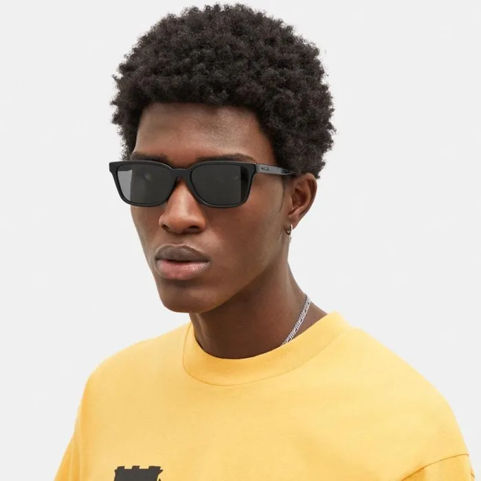 Men Sunglasses Coach Signature Workmark Square Sunglasses Black