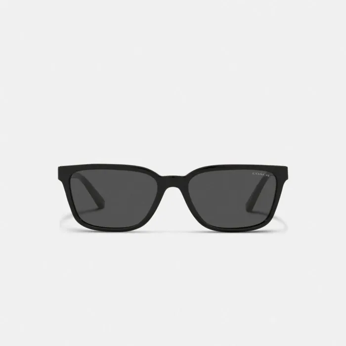 Men Sunglasses Coach Signature Workmark Square Sunglasses Black
