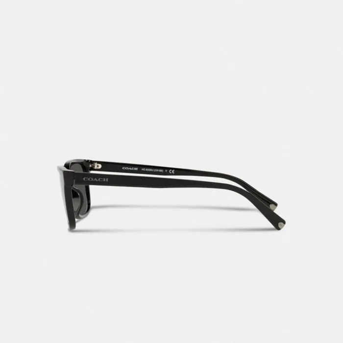Men Sunglasses Coach Signature Workmark Square Sunglasses Black