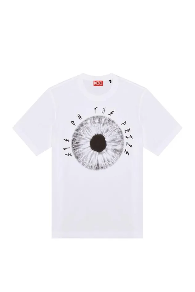 Men TJustL19 White Diesel Tshirts Men TJustL19 White Diesel Tshirts