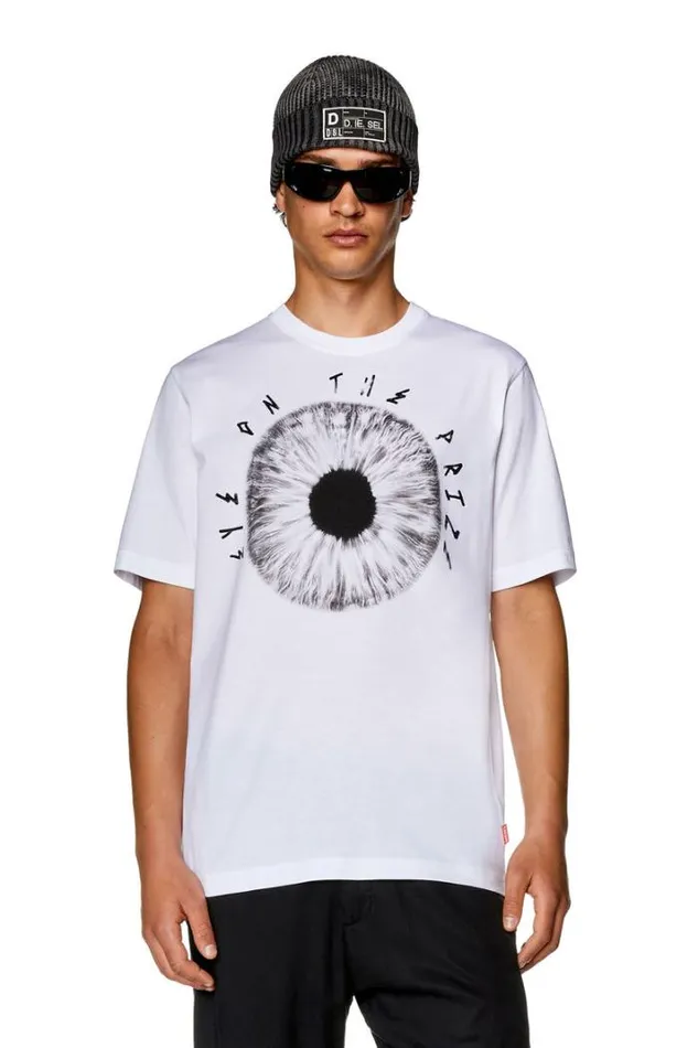 Men TJustL19 White Diesel Tshirts Men TJustL19 White Diesel Tshirts