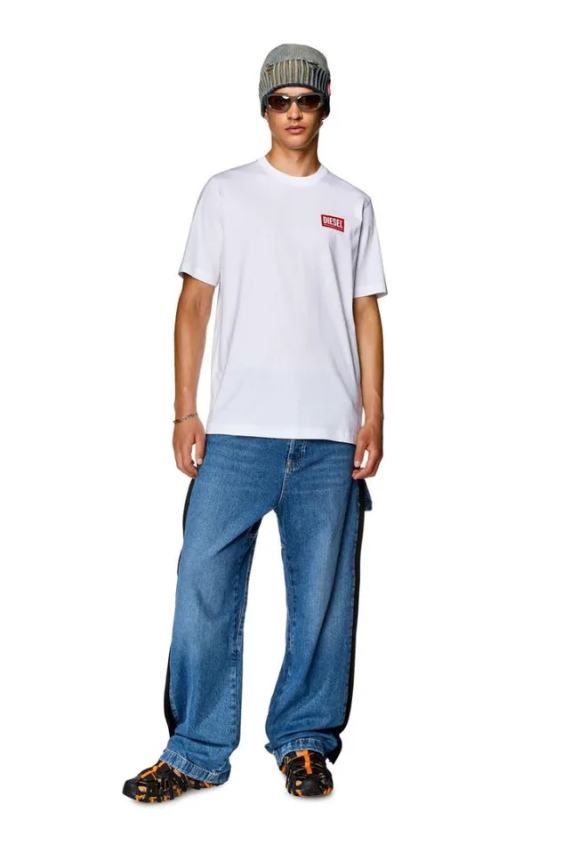Men TJustNlabel White Diesel Tshirts